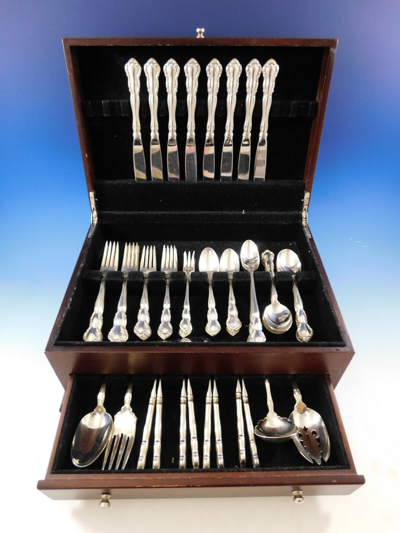 Wallace My Love Sterling Silver Flatware Set 69 Pieces for 8 with Storage Chest (1 of 9)