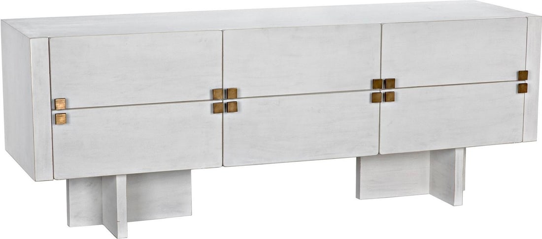 Elegant Noir Amidala Mahogany Sideboard White Wash Finish (1 of 9)