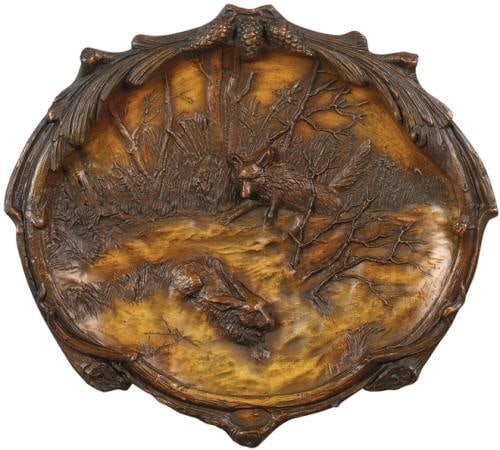 Traditional Hand-Cast Fox Hunting Rabbit Plaque Resin Lodge Decor: Traditional Hand-Cast Fox Hunting Rabbit Plaque Resin Lodge Decor Celebrate the thrill of the hunt with this beautifully crafted Traditional Hand-Cast Fox Hunting Rabbit Wall Plaque. This unique piece