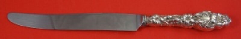 Whiting Lily Sterling Silver Breakfast Knife Fat Handle 8 1/8": Whiting Lily Sterling Silver Breakfast Knife Fat Handle 8 1/8" This exquisite breakfast knife features a fat hollow handle crafted from sterling silver and a stainless steel French blade measuring 8 1