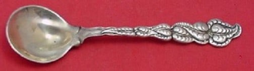Tiffany and Co Ailanthus Sterling Silver Sherbet Spoon 5 3/8": Tiffany and Co Ailanthus Sterling Silver Sherbet Spoon 5 3/8" This exquisite Ailanthus sherbet spoon from Tiffany and Co. showcases fine craftsmanship in sterling silver, measuring 5 3/8" in length. T
