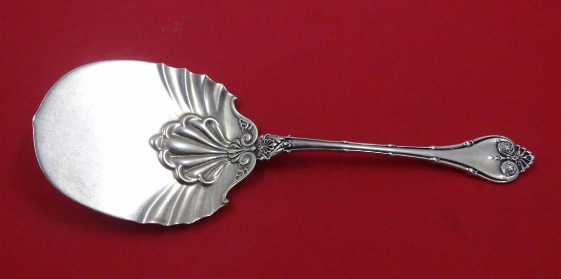 Whiting Empire Sterling Silver Waffle Server 8 Inch Antique: Whiting Empire Sterling Silver Waffle Server 8 Inch Antique This exquisite Empire by Whiting Sterling Silver Waffle Server, measuring 8 inches, showcases the classic design of the Empire pattern. Craf