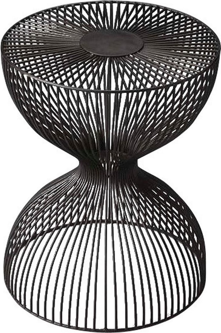 Butler Nicholas Hourglass Design Brass Iron Side Table (1 of 1)