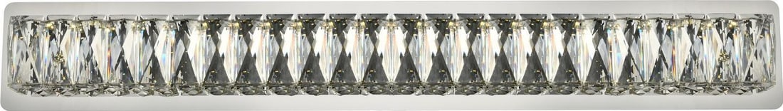 Elegant Lighting Valetta Transitional Crystal Wall Light 31.90 Chrome: Elegant Lighting Valetta Transitional Crystal Wall Light 31.90 Chrome Illuminate your space with this stunning Transitional Crystal Wall Light Fixture, part of the Valetta collection. Featuring a slee