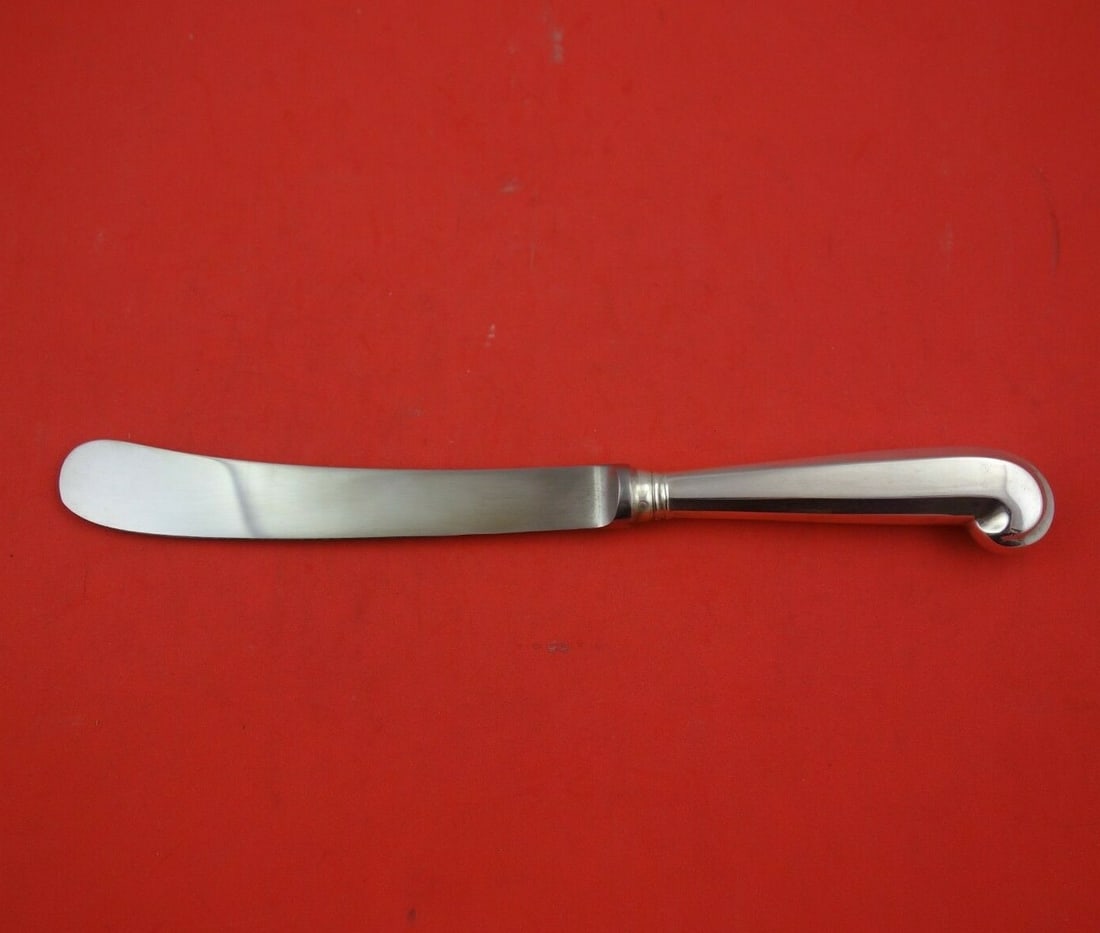 James Robinson Hallow Rib Sterling Silver Dinner Knife 9 3/4" Pistol Handle: James Robinson Hallow Rib Sterling Silver Dinner Knife 9 3/4" Pistol Handle This exquisite dinner knife features an elegant hollow octagonal pistol handle crafted in sterling silver, showcasing the di