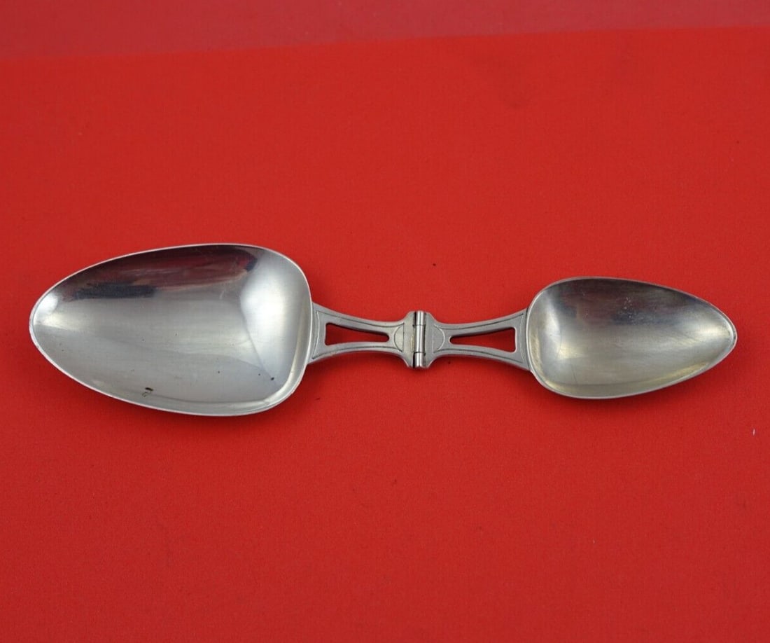 Blackinton Sterling Silver Folding Medicine Spoon Pattern #8290 3 5/8 Closed 6 3/8 Open (1 of 3)