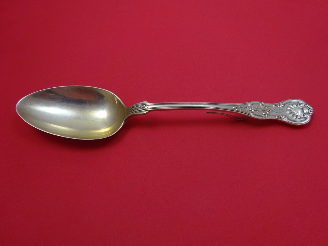 Dominick & Haff King Pattern Sterling Silver Serving Spoon 11": Dominick & Haff King Pattern Sterling Silver Serving Spoon 11" This exquisite serving spoon is crafted in sterling silver and features the elegant King pattern by Dominick & Haff. Designed for easy ha