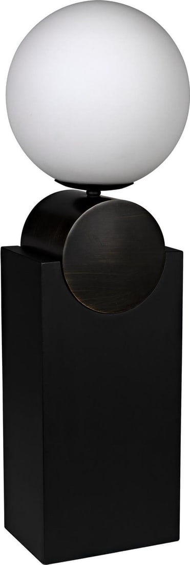Noir Industrial Style Matte Black Brass Table Lamp 24H: Noir Industrial Style Matte Black Brass Table Lamp 24H Illuminate your space with this stylish matte black and brass table lamp, featuring an elegant industrial design. Standing at 24 inches tall, thi