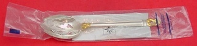 Royal Danish Gold International Sterling Silver Slotted Spoon 8.5 Inch: Royal Danish Gold International Sterling Silver Slotted Spoon 8.5 Inch Discover the elegance of the Royal Danish Gold by International Sterling Silver Serving Spoon. This exquisite slotted spoon, meas