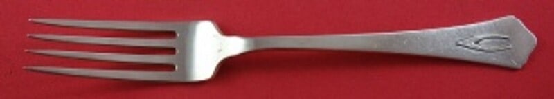 Wallace Antique Sterling Silver Dinner Fork Monogrammed V 7 1/8": Wallace Antique Sterling Silver Dinner Fork Monogrammed V 7 1/8" This exquisite antique dinner fork by Wallace showcases timeless elegance with its classic design. Crafted from high-quality sterling s