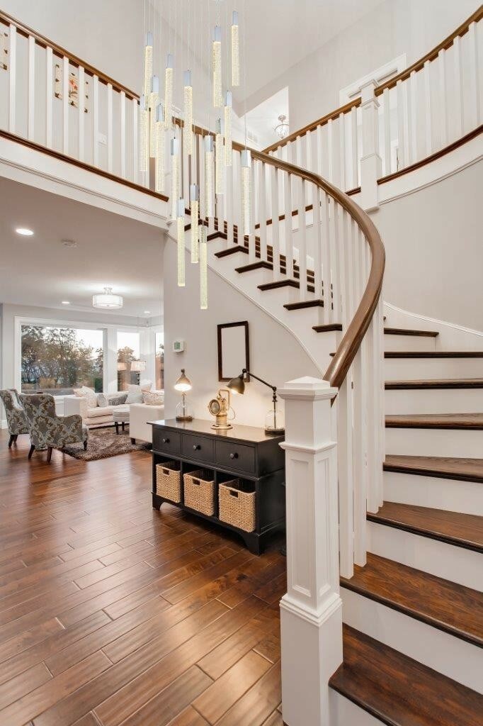 Weston 16-Light Chrome Crystal Pendant Chandelier 30in Adjustable Height: Weston 16-Light Chrome Crystal Pendant Chandelier 30in Adjustable Height Illuminate your space with this stunning large chrome foyer chandelier, featuring 16 lights that provide a modern touch to any