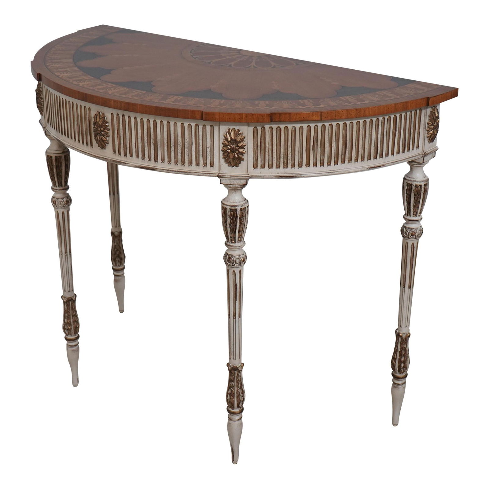 Ej Victor French Louis XVI Console Table with Inlaid Top (1 of 10)