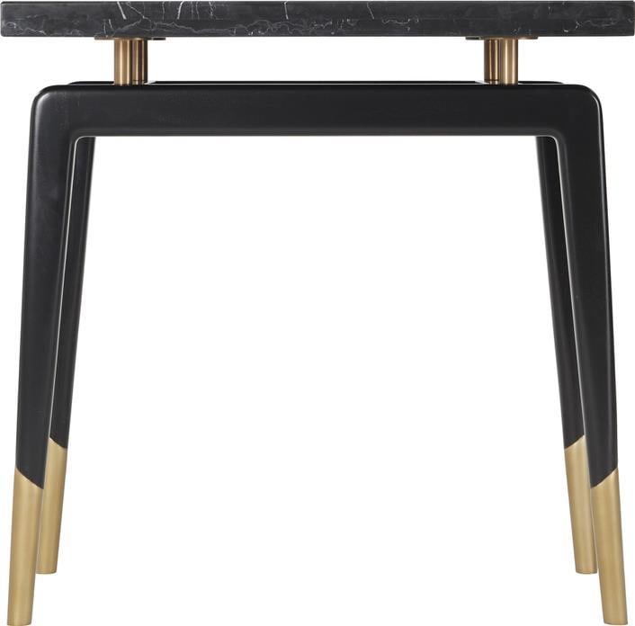 Theodore Alexander Carlo Side Table with Brass Accent: Theodore Alexander Carlo Side Table with Brass Accent Introducing the Formal Modern Carlo Side Table, a sophisticated piece designed by Richard Mishaan. This versatile side table features a stunning c