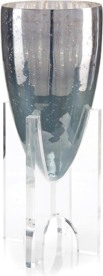 John-Richard Elegant Deep Blue Ceramic Vase with Acrylic Stand (1 of 1)