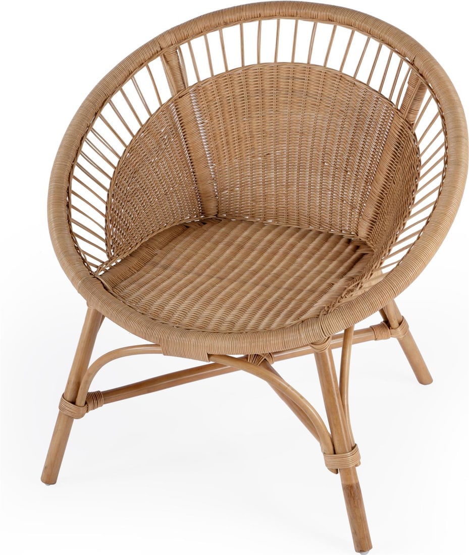 Butler Specialty Savannah Beige Natural Rattan Accent Chair: Butler Specialty Savannah Beige Natural Rattan Accent Chair Introducing the Butler Specialty's Timeless Savannah Rattan Chair, a beautifully crafted accent chair that adds a touch of elegance to any s