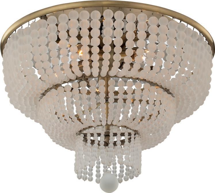 Kalco Esperanza Collection Champagne Glow Flush Mount Light 12H 18W 5 Bulb Dimmable: Kalco Esperanza Collection Champagne Glow Flush Mount Light 12H 18W 5 Bulb Dimmable Illuminate your space with the Esperanza Collection Champagne Glow Light, a stunning flush mount fixture that combin