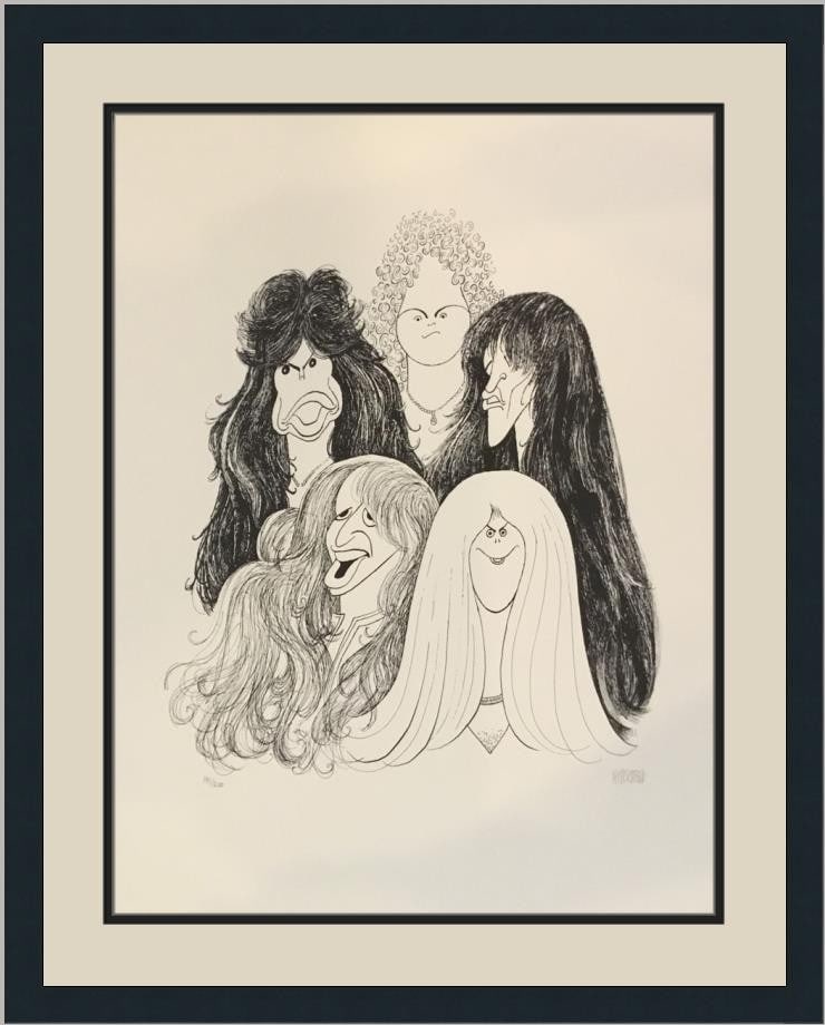 Signed Limited Edition Al Hirschfeld Lithograph Print Featuring Aerosmith (1 of 5)