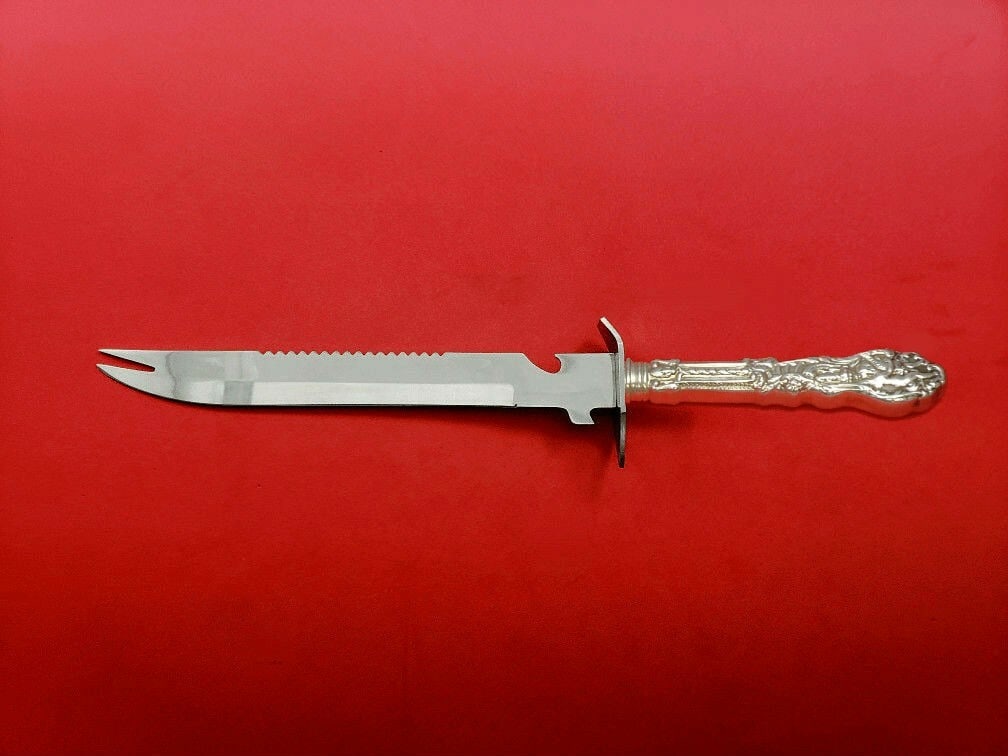 Gorham Versailles Sterling Silver Ham Slice Knife 11 1/2" Custom: Gorham Versailles Sterling Silver Ham Slice Knife 11 1/2" Custom Introducing the Versailles Ham Slice Knife by Gorham, a stunning piece crafted from sterling silver with a hollow handle and a stainles