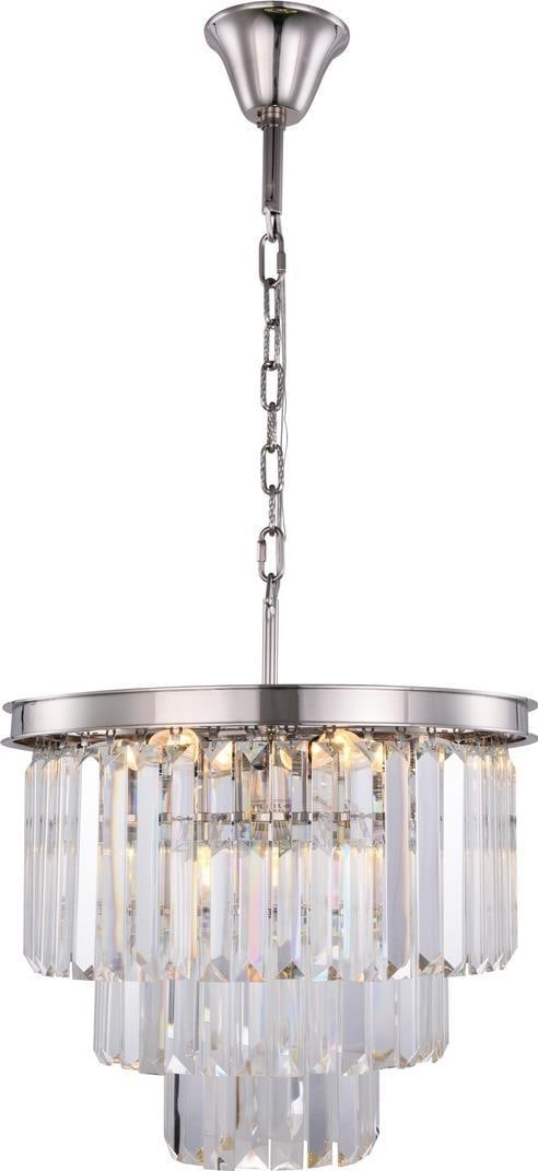 Elegant Lighting Sydney Crystal Pendant Light UL-Listed 9 Bulbs: Elegant Lighting Sydney Crystal Pendant Light UL-Listed 9 Bulbs Illuminate your space with the stunning Sydney Royal-Cut Crystal Light Fixture. This exquisite pendant light features a polished nickel