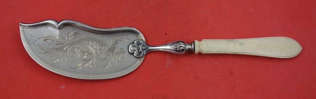 German Sterling Silver Ice Cream Server .800 Brite-Cut 11.75": German Sterling Silver Ice Cream Server .800 Brite-Cut 11.75" This exquisite German Sterling Silver Ice Cream Server features .800 silver with a beautiful brite-cut design, measuring 11 3/4" in length