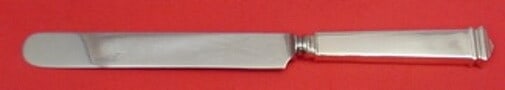 Tiffany & Co Hampton Sterling Silver Dinner Knife Blunt 10 1/8 in: Tiffany & Co Hampton Sterling Silver Dinner Knife Blunt 10 1/8 in This exquisite dinner knife features the elegant Hampton pattern by Tiffany & Co., crafted from high-quality sterling silver with a ho