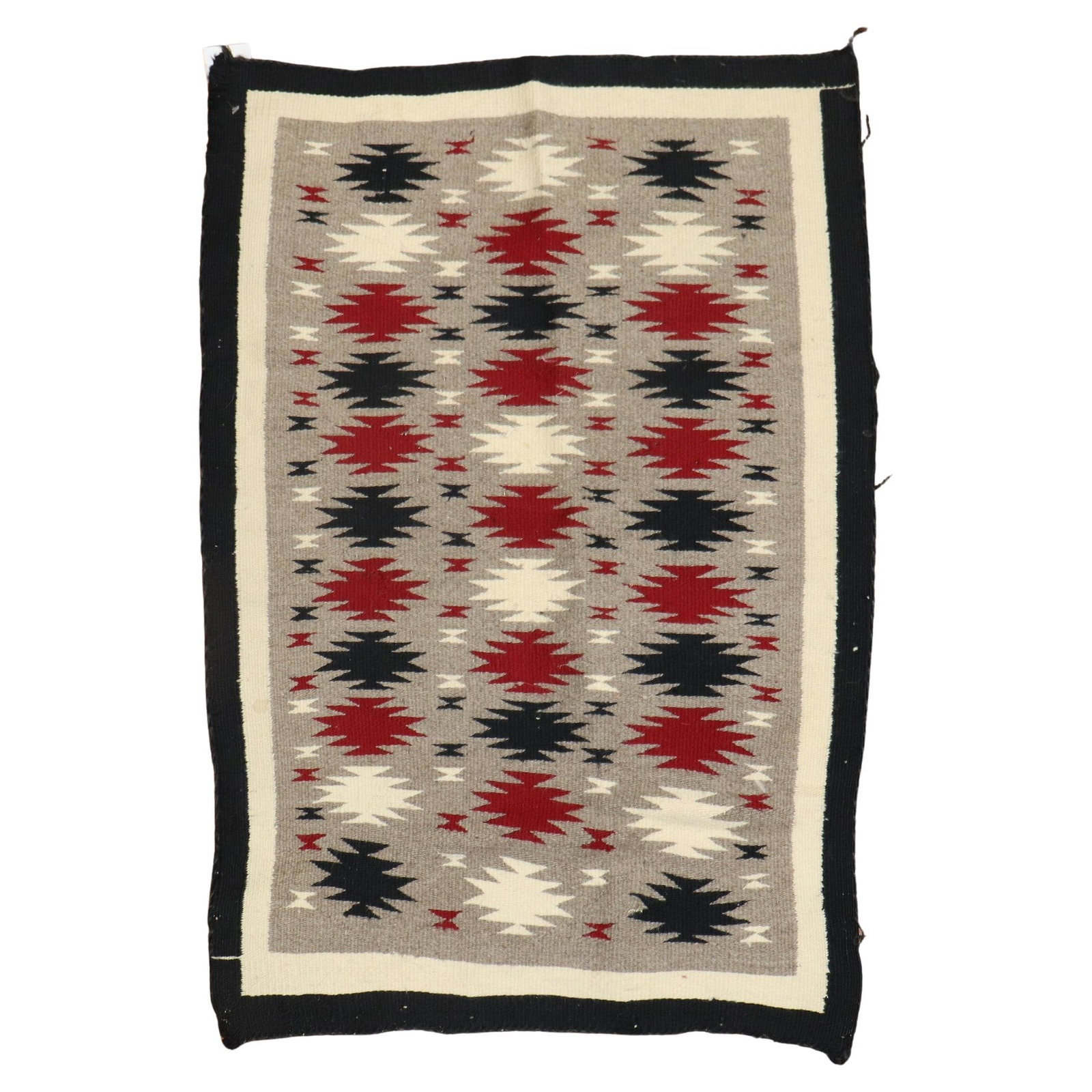 Zabihi Collection Navajo Mini Rug Hand-Woven Wool 20th Century: Zabihi Collection Navajo Mini Rug Hand-Woven Wool 20th Century Discover the beauty of this Zabihi Collection Tribal American Navajo Mini Rug, a stunning piece that showcases the artistry of Native Ame