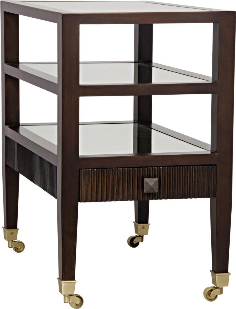 Noir Lesly Distressed Brown Side Table English Traditional Style: Noir Lesly Distressed Brown Side Table English Traditional Style Introducing the Lesly Distressed Brown Side Table, a stunning addition to your home decor that perfectly blends antique charm with mode