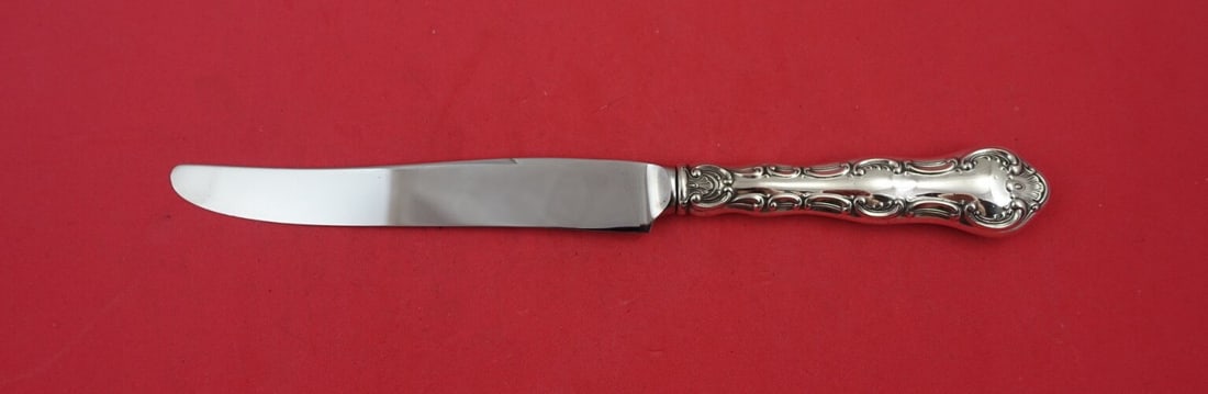 Gorham Strasbourg Sterling Silver Steak Knife 9 3/4 Inch: Gorham Strasbourg Sterling Silver Steak Knife 9 3/4 Inch Introducing the Strasbourg by Gorham Sterling Silver Steak Knife, a stunning addition to your cutlery collection. This exquisite knife features