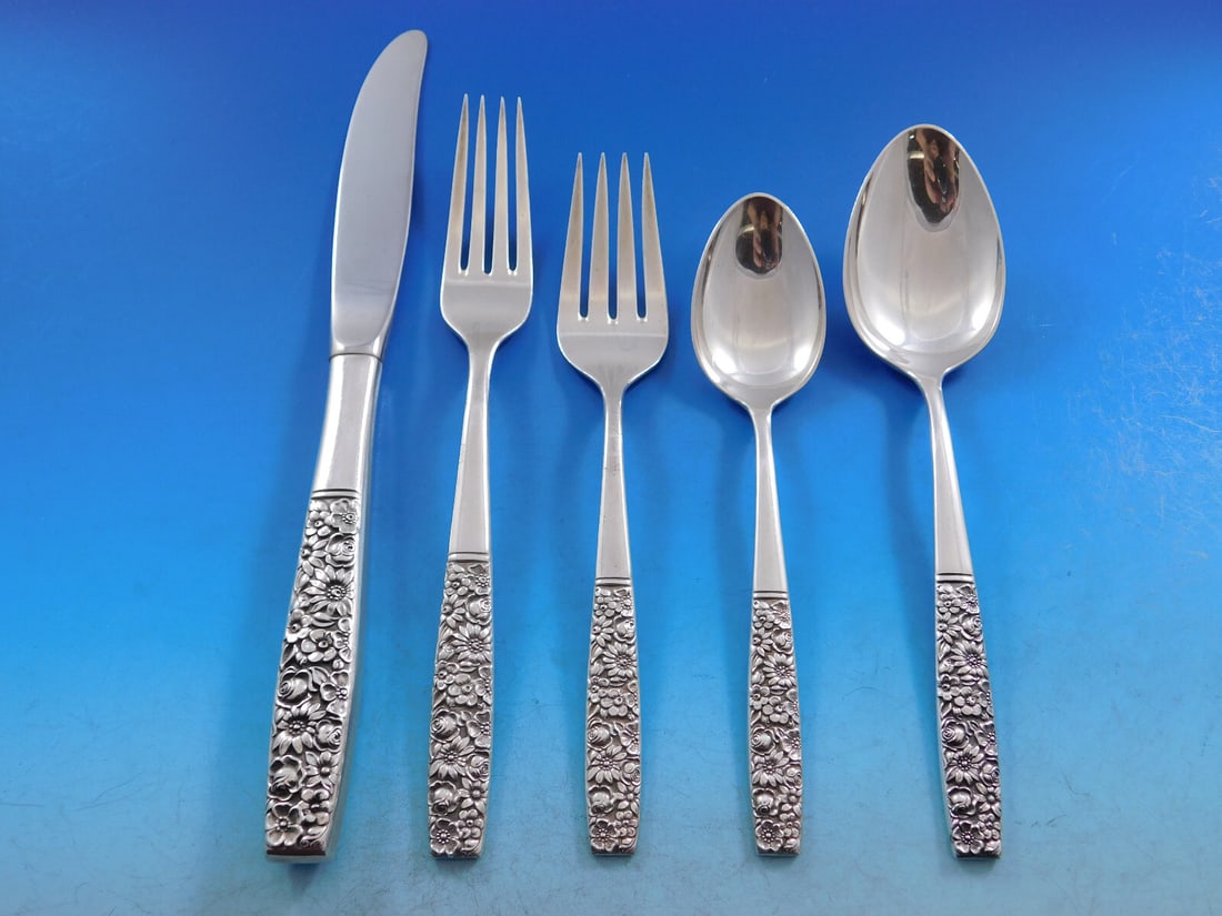 Towle Contessina Sterling Silver Flatware Set for 12 - 67 Pieces Floral Design: Towle Contessina Sterling Silver Flatware Set for 12 - 67 Pieces Floral Design Enhance your dining experience with the exquisite Contessina by Towle sterling silver flatware set, designed for 12. This