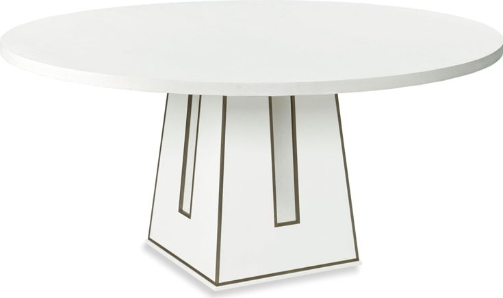 Woodbridge Duval Alabaster Round Dining Table 64 Inch Circular Design (1 of 2)
