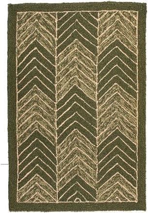 Chevron Green Outdoor Rug 2x8 Transitional Style: Chevron Green Outdoor Rug 2x8 Transitional Style Enhance your outdoor space with the Chevron Green Rug, designed to bring a vibrant touch to your patio. This transitional style rug features a striking