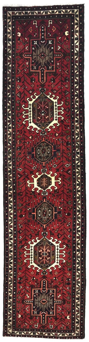 Vintage 1980s Tribal Geometric Hand-Knotted Runner Rug 2'1 x 7'9 Red Wool: Vintage 1980s Tribal Geometric Hand-Knotted Runner Rug 2'1 x 7'9 Red Wool Elevate your space with this Vintage Tribal Geometric Runner Rug, perfect for hallways, kitchens, or bedrooms. Measuring 2'1"