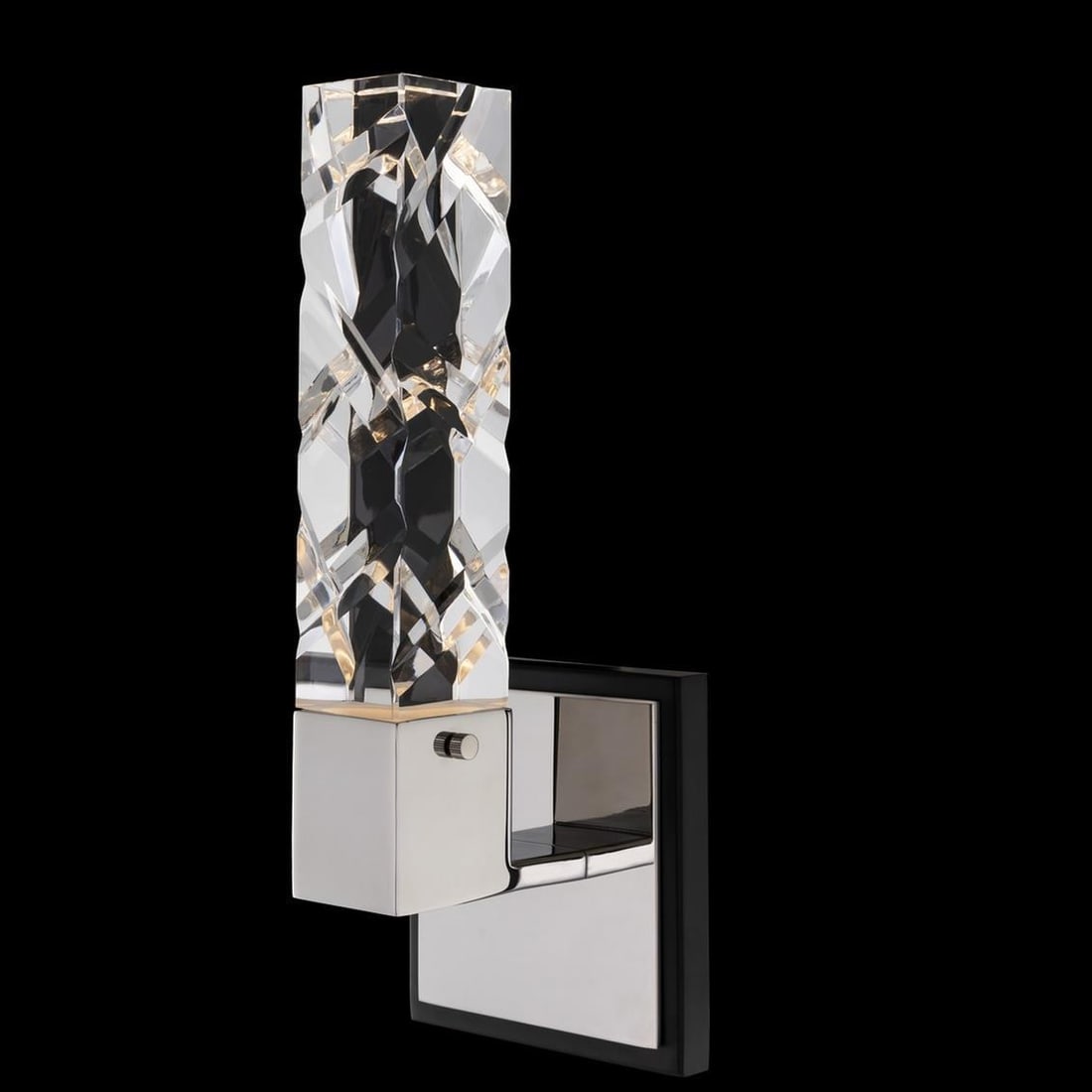 Kalco Contemporary 1-Light LED Wall Sconce Black Nickel Finish: Kalco Contemporary 1-Light LED Wall Sconce Black Nickel Finish Introducing a beautifully crafted LED wall sconce that embodies contemporary elegance with a striking black and polished nickel finish. T
