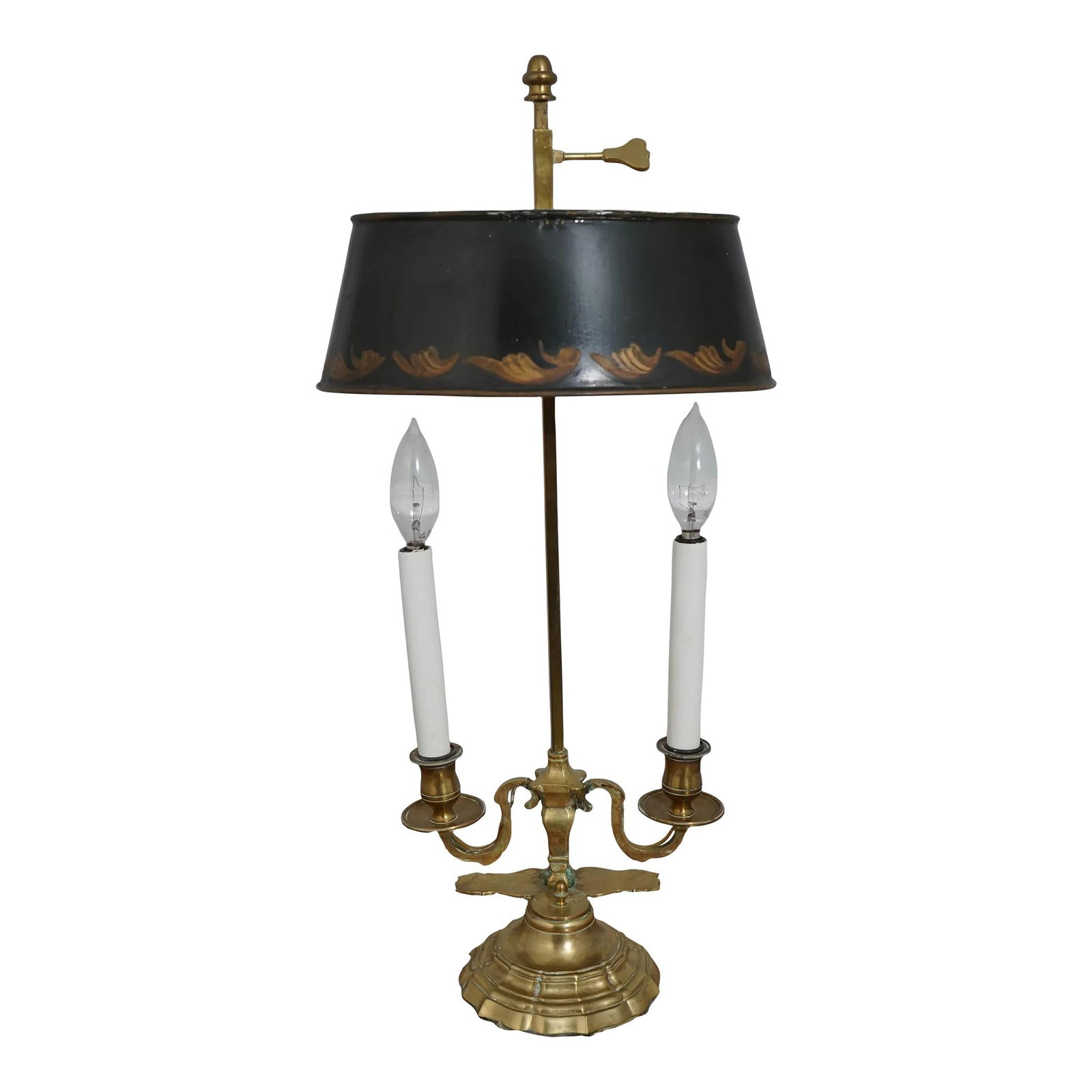 Vintage 18th Century Style Brass Tole Desk Lamp 75 Years Old (1 of 9)