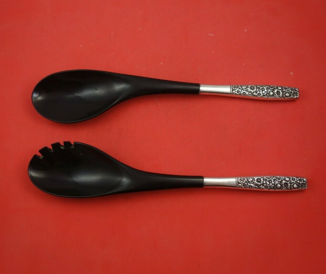 Towle Contessina Sterling Silver Salad Serving Set 2pc 12 1/8": Towle Contessina Sterling Silver Salad Serving Set 2pc 12 1/8" Enhance your dining experience with this exquisite Contessina Salad Serving Set by Towle. Crafted from high-quality sterling silver, this