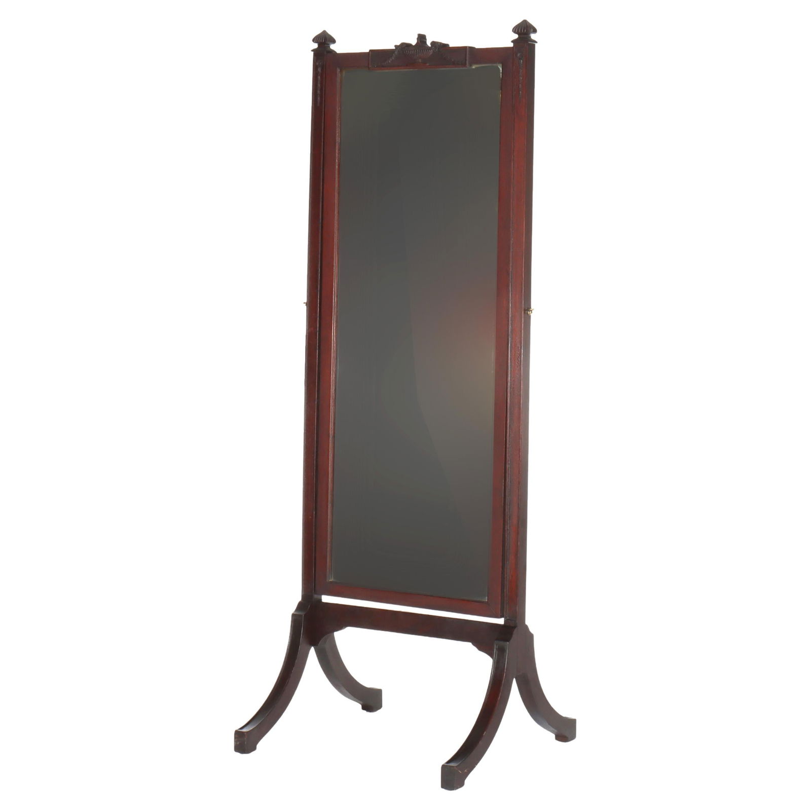 Edwardian Neoclassical Carved Mahogany Dressing Mirror Circa 1910 (1 of 17)