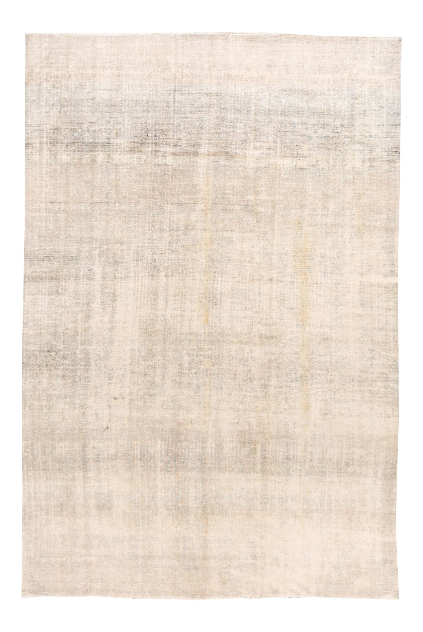 Vintage Persian Overdyed Ivory Wool Rug 9'4 x 14'08 Hand-Knotted: Vintage Persian Overdyed Ivory Wool Rug 9'4 x 14'08 Hand-Knotted This exquisite 20th Century Vintage Persian Overdyed Ivory Wool Rug features a stunning hand-knotted construction with an intricate all