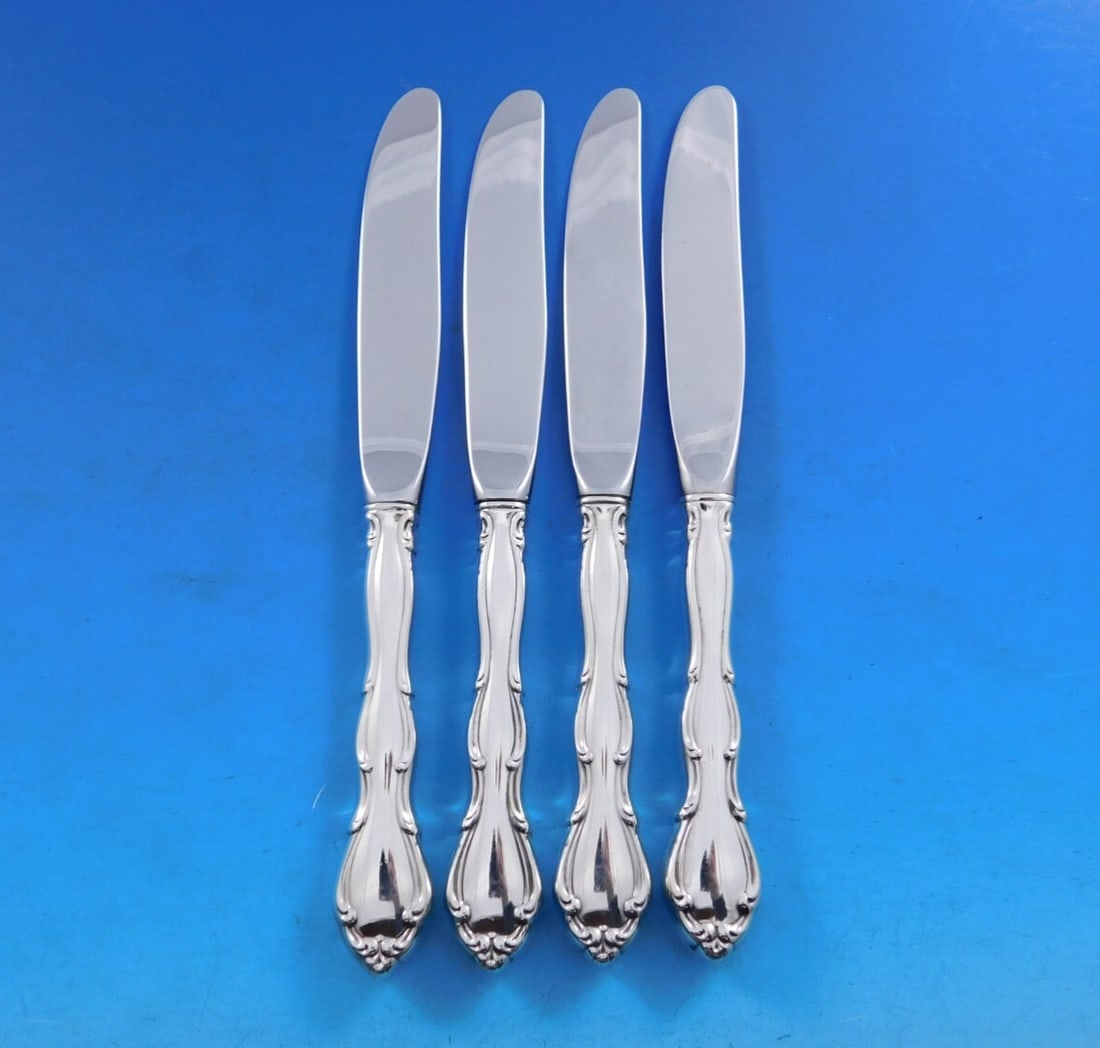 Towle Fontana Sterling Silver Butter Spreaders Set of 4 Modern 6.5": Towle Fontana Sterling Silver Butter Spreaders Set of 4 Modern 6.5" Enhance your dining experience with this elegant set of four butter spreaders from the Fontana pattern by Towle. Each spreader featu