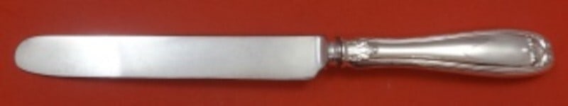 Tiffany & Co Colonial Sterling Silver Dinner Knife Blunt Blade 10 1/4": Tiffany & Co Colonial Sterling Silver Dinner Knife Blunt Blade 10 1/4" This elegant dinner knife is part of the Colonial pattern by Tiffany & Co., crafted from high-quality sterling silver with a holl