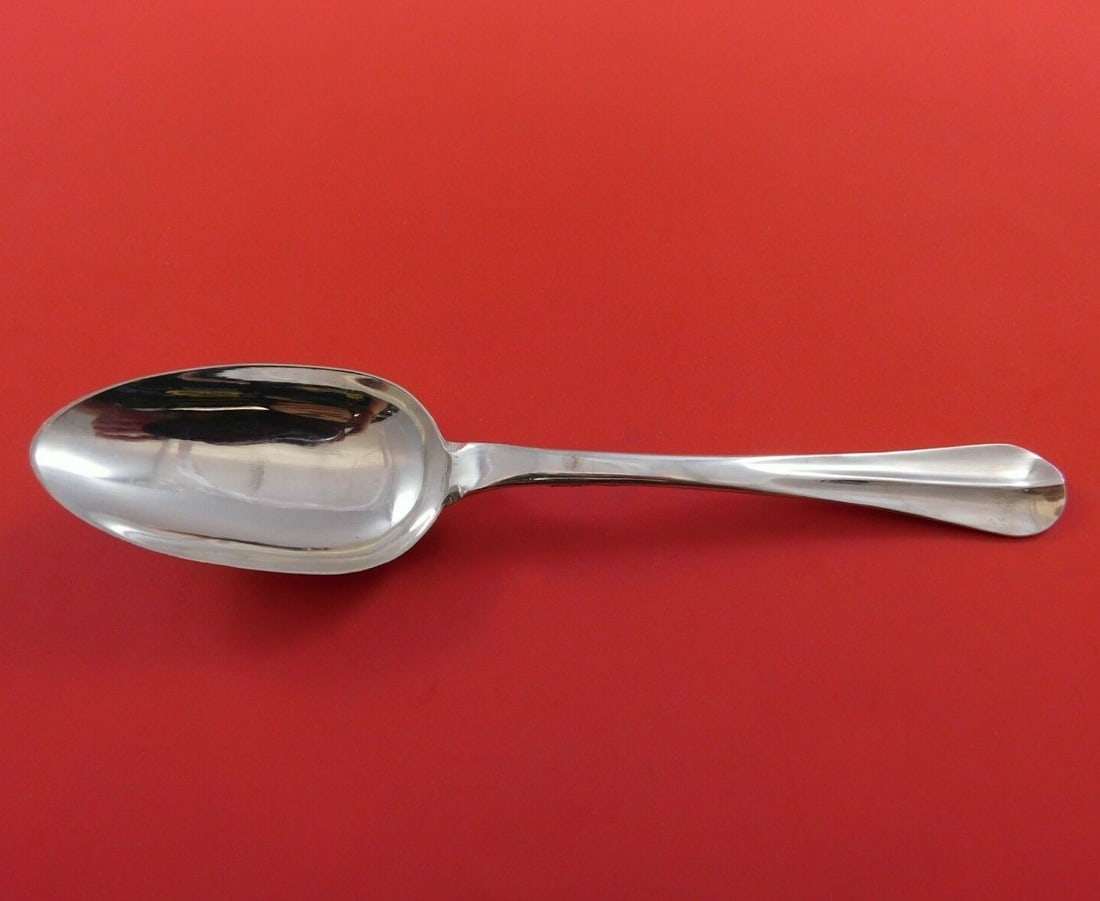 Vintage Dutch .835 Silver Rattail Serving Spoon 1961 8 1/4" (1 of 3)