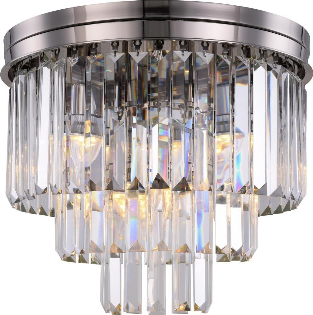 Elegant Lighting Sydney Crystal Flush-Mount Ceiling Light UL-Listed: Elegant Lighting Sydney Crystal Flush-Mount Ceiling Light UL-Listed Illuminate your space with the stunning Dazzling Crystal Ceiling Light from the Sydney collection. This flush-mount ceiling light fe
