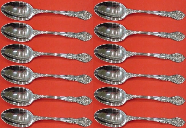 Gorham King Edward Sterling Silver Teaspoon Set 12 Pieces 6 Inch: Gorham King Edward Sterling Silver Teaspoon Set 12 Pieces 6 Inch Indulge in the timeless elegance of the King Edward by Gorham Sterling Silver Teaspoon Set. This exquisite 12-piece set features 6-inch