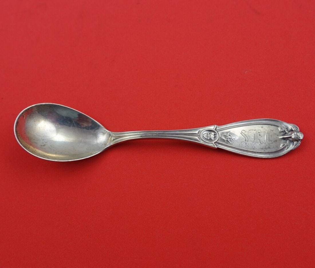 Grecian Sterling Silver Egg Spoon by Whiting-Hebbard 4 3/4 inches: Grecian Sterling Silver Egg Spoon by Whiting-Hebbard 4 3/4 inches This exquisite Grecian egg spoon, crafted by Whiting-Hebbard, showcases the elegance of heirloom silverware from the late 19th century