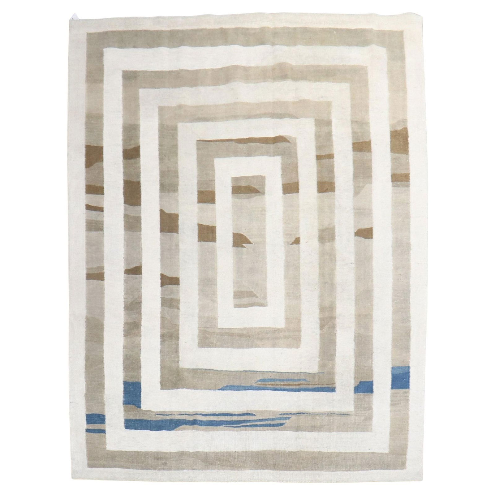 Vintage 1930s Persian Kilim Hand-Knotted Wool Rug 80 x 108 (1 of 9)