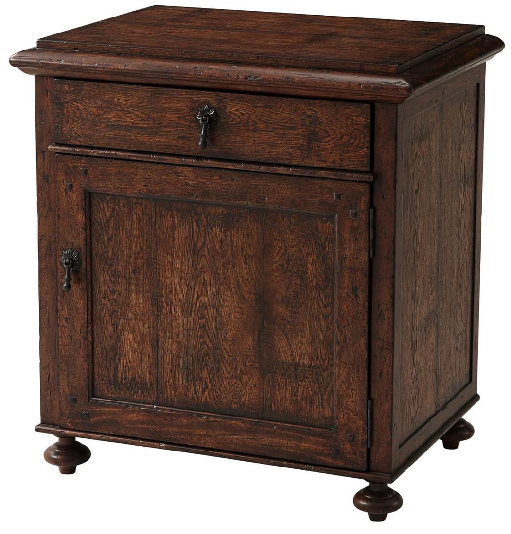 Theodore Alexander Althorp Victory Oak Nightstand Rustic Design: Theodore Alexander Althorp Victory Oak Nightstand Rustic Design The Althorp Collection Victory Oak Nightstand exemplifies rustic elegance with its timeless design. Crafted from high-quality oak veneer
