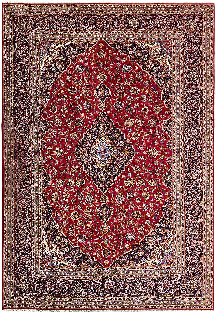 Authentic Persian Kashan Rug 9.5 x 13.0 ft Classic Quality: Authentic Persian Kashan Rug 9.5 x 13.0 ft Classic Quality Free continental US Shipping This authentic classic Persian quality Kashan rug measures 9.5 x 13.0 feet, showcasing exquisite craftsmanship a
