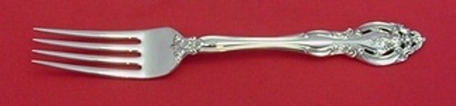 Gorham La Scala Sterling Silver 8 Inch Dinner Fork: Gorham La Scala Sterling Silver 8 Inch Dinner Fork Elevate your dining experience with the La Scala dinner fork by Gorham, crafted from high-quality sterling silver. This exquisite fork features a gla