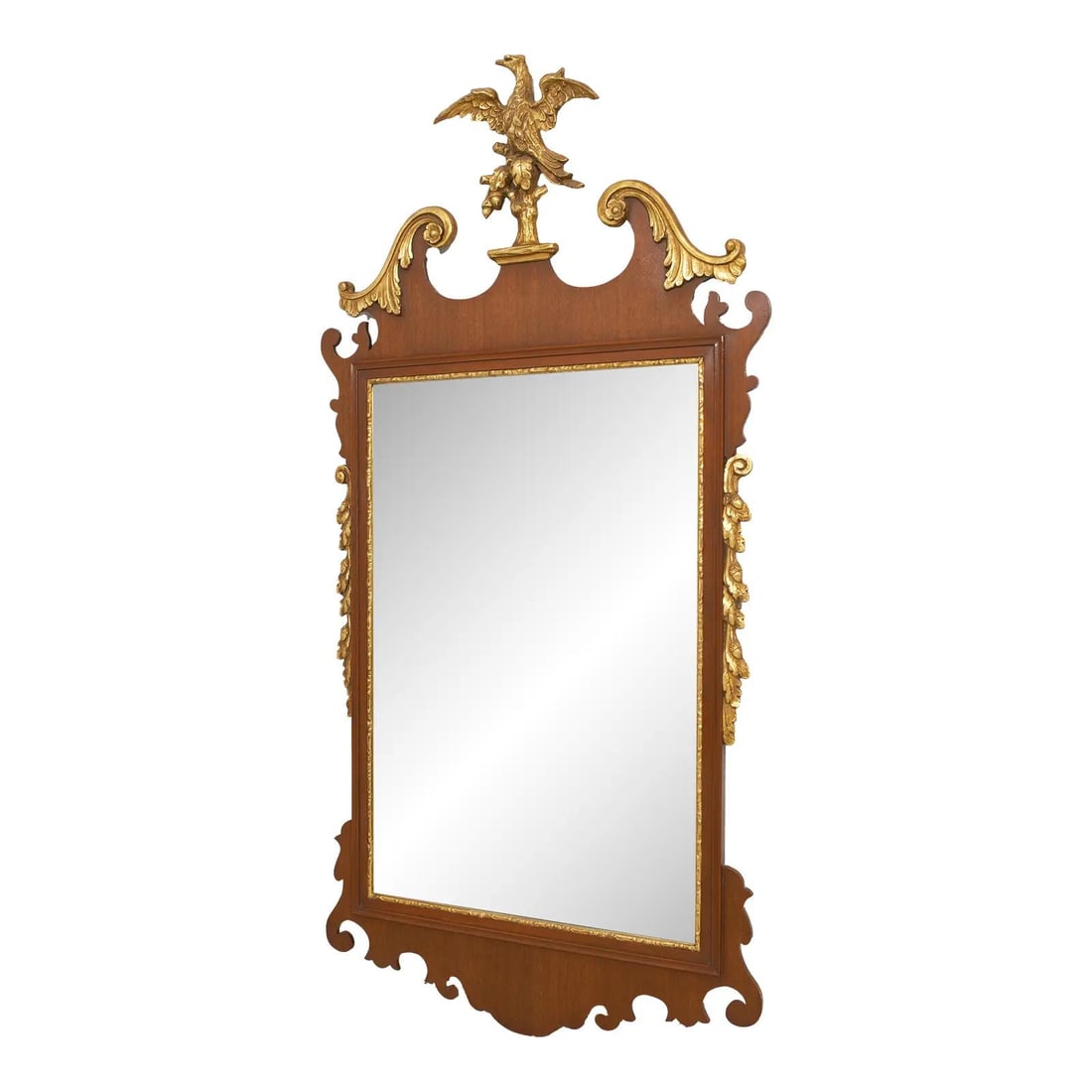 Freidman Brothers Model 4831 Federal Mahogany Mirror with Eagle Finial: Freidman Brothers Model 4831 Federal Mahogany Mirror with Eagle Finial This stunning Federal-style mirror by Friedman Brothers showcases exquisite craftsmanship and a classic design. Crafted from high