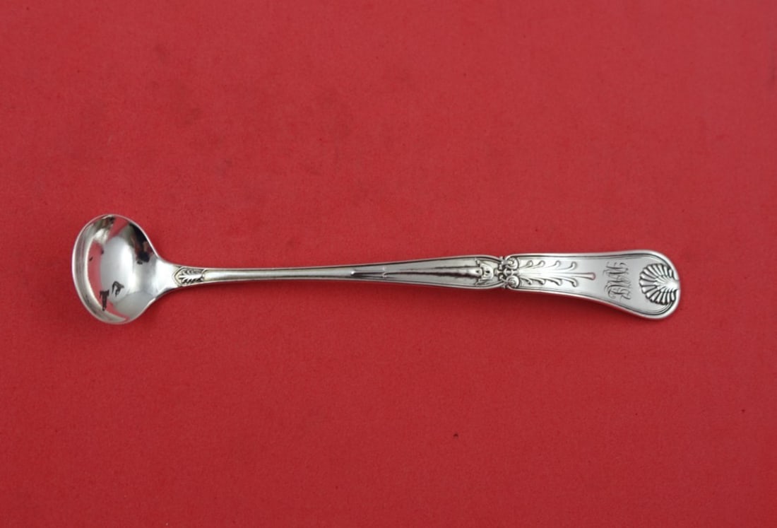 Gorham Kings I Sterling Silver Mustard Ladle 5.5 Inch Monogrammed Heirloom: Gorham Kings I Sterling Silver Mustard Ladle 5.5 Inch Monogrammed Heirloom This exquisite mustard ladle from the Kings I pattern by Gorham is crafted from high-quality sterling silver (.925). Measurin