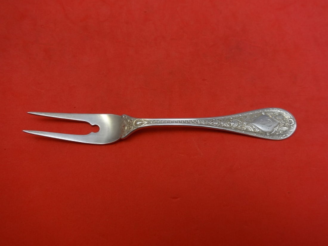 Whiting Persian Sterling Silver 2-Tine Fruit Fork 6 Inch: Whiting Persian Sterling Silver 2-Tine Fruit Fork 6 Inch This exquisite fruit fork features a classic 2-tine design crafted from high-quality sterling silver. Made by Whiting in the Persian pattern, i